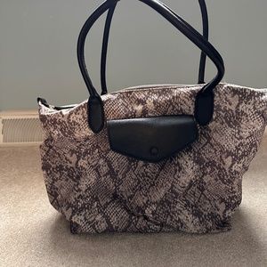 Banana Republic snake print tote